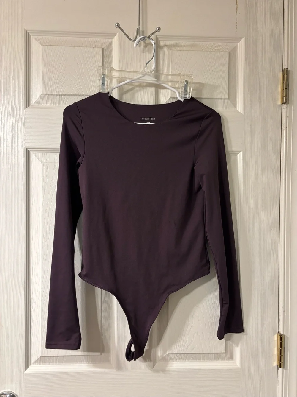 Long-Sleeve purple bodysuit